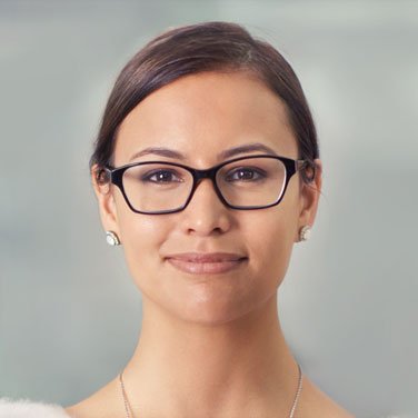 perfil testimonio mujer sonriente